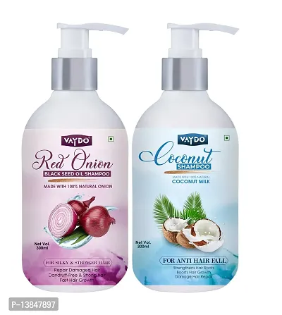 vaydo onion + Coconut Milk Shampoo 600 ml For Hair Fall/Strength/Damage/Thinning and damage control