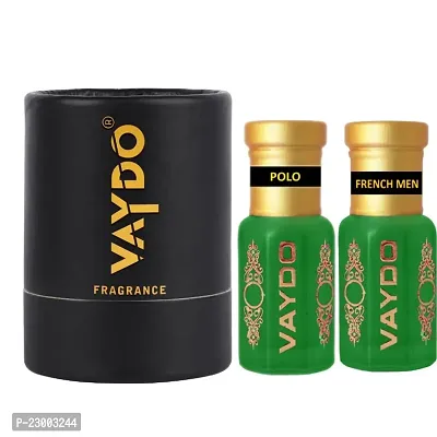 vaydo new Attar  attar combo pack of 2  For Men|Women|Pujan Shahi Kesar Chandan Pure and Original Perfume 24 Hours Long Lasting Fragrance Roll on Cubic Fancy Pack