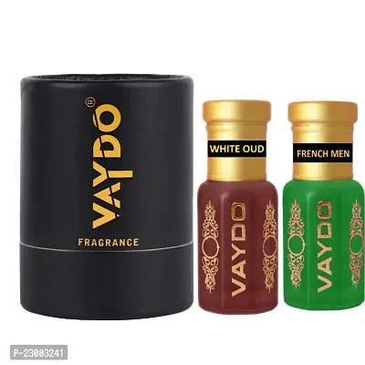 vaydo new Attar For Men|Women| attar combo pack of 2  Pure and Original Perfume 24 Hours Long Lasting Fragrance Roll on Cubic Fancy Pack