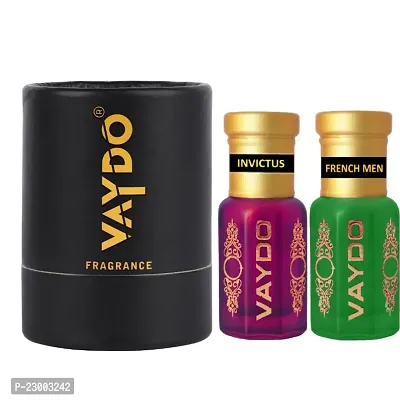 vaydo new Attar For Men|Women| attar combo pack of 2 Pure and Original Perfume 24 Hours Long Lasting Fragrance Roll on Cubic Fancy Pack