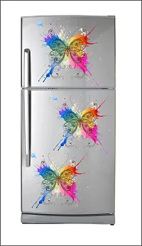 Butterfly Large Single Door Fridge Wallpaper And Decal Self Adhesive Fridge Wallpaer_Water Droplet Print-thumb1