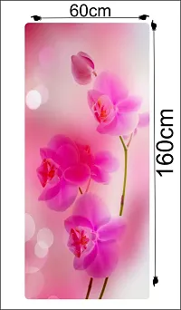 Orchid Flower SprayLarge Single Door Fridge Wallpaper And Decal Self Adhesive Fridge Wallpaer_Water Droplet Print-thumb2