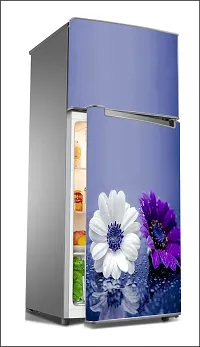 Purple blue grey color paletteLarge Single Door Fridge Wallpaper And Decal Self Adhesive Fridge Wallpaer_Water Droplet Print-thumb1