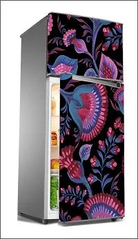 Abstract flowersLarge Single Door Fridge Wallpaper And Decal Self Adhesive Fridge Wallpaer_Water Droplet Print-thumb1