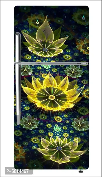abstract floralLarge Single Door Fridge Wallpaper And Decal Self Adhesive Fridge Wallpaer_Water Droplet Print