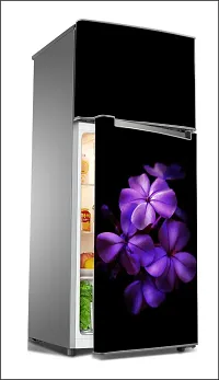 Flower dark purple Large Single Door Fridge Wallpaper And Decal Self Adhesive Fridge Wallpaer_Water Droplet Print-thumb1