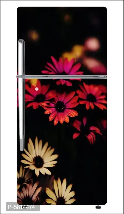 Abstract flower wallpaperLarge Single Door Fridge Wallpaper And Decal Self Adhesive Fridge Wallpaer_Water Droplet Print