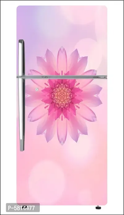 FlowerLarge Single Door Fridge Wallpaper And Decal Self Adhesive Fridge Wallpaer_Water Droplet Print