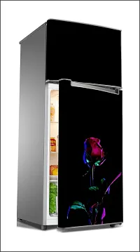 Rose trippy glitch black aestheticLarge Single Door Fridge Wallpaper And Decal Self Adhesive Fridge Wallpaer_Water Droplet Print-thumb1