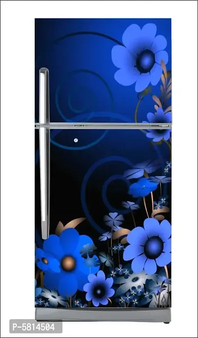 Abstract flower wallpaperLarge Single Door Fridge Wallpaper And Decal Self Adhesive Fridge Wallpaer_Water Droplet Print