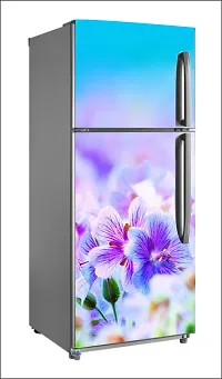 These Flower Large Single Door Fridge Wallpaper And Decal Self Adhesive Fridge Wallpaer_Water Droplet Print-thumb1