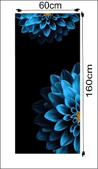 Blue color flowerLarge Single Door Fridge Wallpaper And Decal Self Adhesive Fridge Wallpaer_Water Droplet Print-thumb2