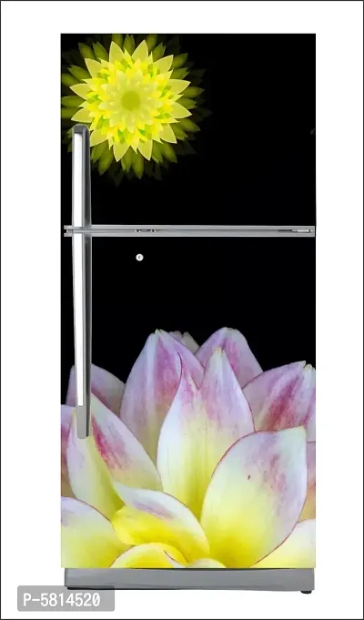 Color flowerLarge Single Door Fridge Wallpaper And Decal Self Adhesive Fridge Wallpaer_Water Droplet Print
