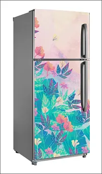 Flower WallpaperLarge Single Door Fridge Wallpaper And Decal Self Adhesive Fridge Wallpaer_Water Droplet Print-thumb1