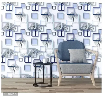 Wallpaper Extra Large Self Adhesive Model (Chokor Blue) Size (40x500)MM for Walls, Doors, Furniture-thumb0