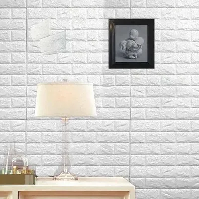 Lukzer 16 Pc 3D Foam Self Adhesive Brick Wall StickersDIY Wallpaper for  Home Hotel Living
