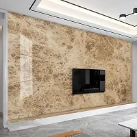 Brown Marble Kitchen Wallpaper DIY PVC Shelf Liner, Furniture, Almirah, Table Top, Wardrobe, Kitchen Cupboard Decal Wallpaper for Cupboard Door, Almirah, Fridge, SIZE 60*200 cm (Light Coffee A1)-thumb1