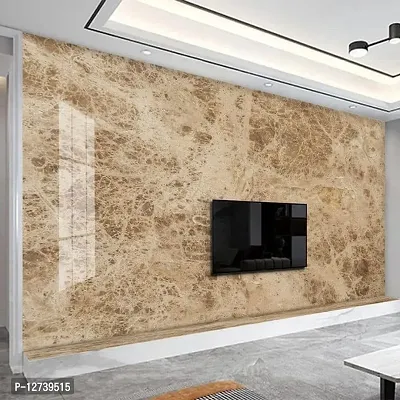 Brown Marble Kitchen Wallpaper DIY PVC Shelf Liner, Furniture, Almirah, Table Top, Wardrobe, Kitchen Cupboard Decal Wallpaper for Cupboard Door, Almirah, Fridge, SIZE 60*200 cm (Light Coffee A1)-thumb2