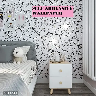 WHITE DOTTED Wallpaper 60x200cm, 24x80 inch, 2 meter.-thumb4