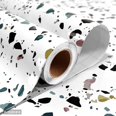 WHITE DOTTED Wallpaper 60x200cm, 24x80 inch, 2 meter.