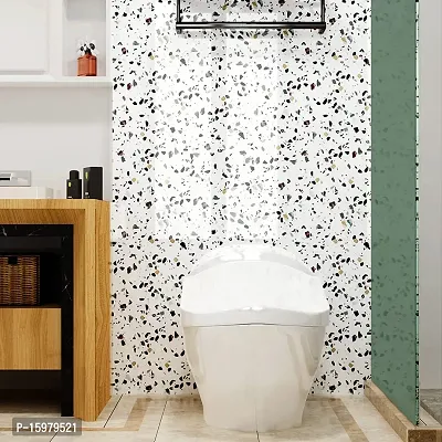 Dotted White Wallpaper 60x200cm, 24x80 inch, 2 meter.-thumb4