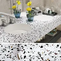 Dotted White Wallpaper 60x200cm, 24x80 inch, 2 meter.-thumb2