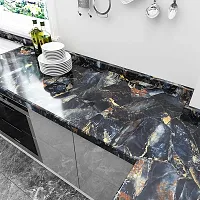 Black Gold Marble Wallpaper 60x200cm, 24x80 inch, 2 meter.-thumb3