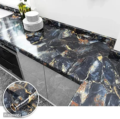 Black Gold Marble Wallpaper 60x200cm, 24x80 inch, 2 meter.-thumb4