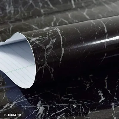 BLACK MARBLE Self-Adhesive Wallpaper 60x200cm, 24x80 inch, 2 meter.-thumb3