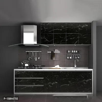 BLACK MARBLE Self-Adhesive Wallpaper 60x200cm, 24x80 inch, 2 meter.-thumb3