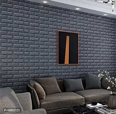 BLACK FOAM Wallpaper (1 Pcs) 3D Foam wallpaper Sticker Panels I Ceiling Wallpaper for Living Room Bedroom I Furniture, Door I Foam Tiles (Square Design, Gold on White Colour, 1 Pieces, 70