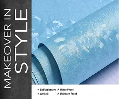 45X500CM, Ocean Blue Wallpapper, Sef-Adhesive, Structure Design Wallpaper.-thumb3