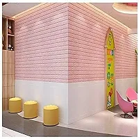 3D Pink Foam Sheet || 70 X 77 CM || PE Foam Wall Stickers Self Adhesive DIY Foam Wallpaper for Home - Bedroom - Living Room Walls - Kitchen - Hall - Office Walls-thumb2