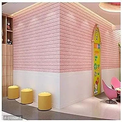 3D Pink Foam Sheet || 70 X 77 CM || PE Foam Wall Stickers Self Adhesive DIY Foam Wallpaper for Home - Bedroom - Living Room Walls - Kitchen - Hall - Office Walls-thumb3