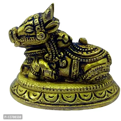 Subhekshana Metals Brass  god Nandi idol for pooja  decorati (set of 1)