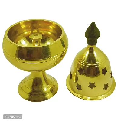 Nantha vilakku-  Brass  Nantha Oil Lamp (6 Inchs Height)  Brass Metal  Oil Lamp (Yellow Gold, 6Inches Set of 1)