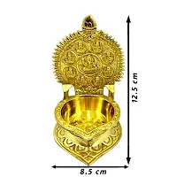 Subhekshana Brass  Astalaxmi oil lamp for Pooja. Astalaxmi Devi Maa Oil Lamp.Brass Astalaxmi Diya.-thumb1