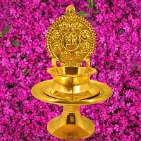Kamakshi Astalaxmi oil lamp with Stand for Pooja. Astalaxmi Devi Maa Oil Lamp with stool. Diya with stand for gift return  Chowki .(12.5 Cm Height  Diya)-thumb3