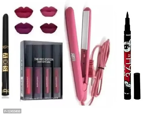 Red Edition Lipstick 36h Eyeliner Professional Hair Straightener , ADS Pancil (pack of 7)-thumb0