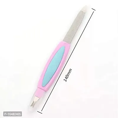 2 in 1 Manicure Pedicure Nail File Tool Cuticle Trimmer Cutter Remover (Set of 2)-thumb2