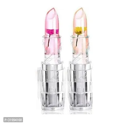 Waterproof Jelly Flower Transparent Color Changing Lipstick (Pack Of 2)