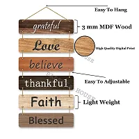 PARKOTA HOUSE Wooden Home Decor Items Wall Hangings For Home Bedroom Living Room Office-Multicolor Big Size Stylish Wooden Gift Items (Multi-5)-thumb1