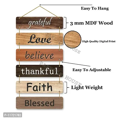 PARKOTA HOUSE Wooden Home Decor Items Wall Hangings For Home Bedroom Living Room Office-Multicolor Big Size Stylish Wooden Gift Items (Multi-5)-thumb2