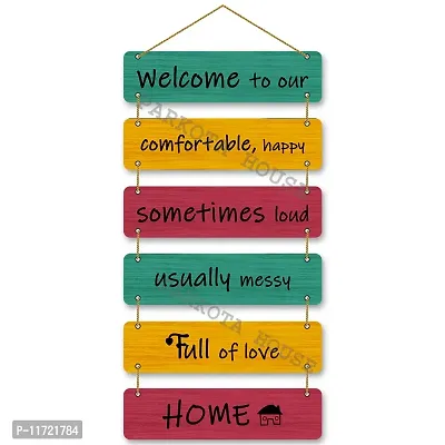 PARKOTA HOUSE Home D?cor Items Ganesh Mantra Wooden Wall Hangings for home living room bedroom-Large Size Multicolor (Multicolor-7)
