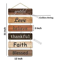 PARKOTA HOUSE Wooden Home Decor Items Wall Hangings For Home Bedroom Living Room Office-Multicolor Big Size Stylish Wooden Gift Items (Multi-5)-thumb2