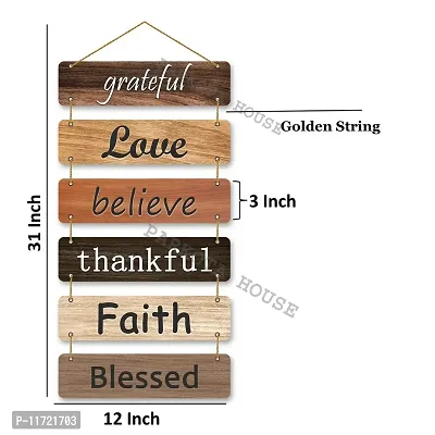 PARKOTA HOUSE Wooden Home Decor Items Wall Hangings For Home Bedroom Living Room Office-Multicolor Big Size Stylish Wooden Gift Items (Multi-5)-thumb3