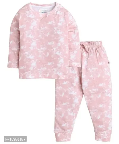 T shirt  Pajama PJ Pant Clothing Set for Infant Toddler Baby Boy Girl Kids