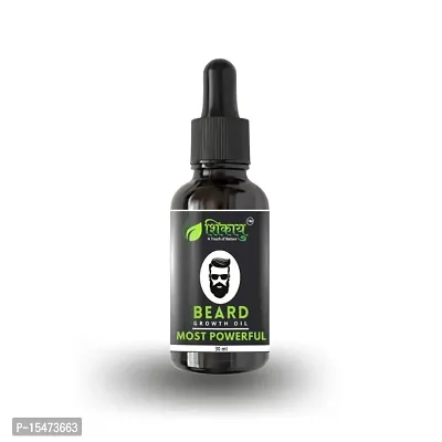 Shikayu 100% Natural Beard growth oil, Enriched with Natural Herbs  Jadibuti (300 ml) | Paraben Free | Fills Patchy Beard-thumb0