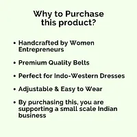 Brahmani Enterprise embroiderys saree Kamarband Belly Waist Hip Belt stretchable for wedding (SJ-2W-Pista)-thumb4