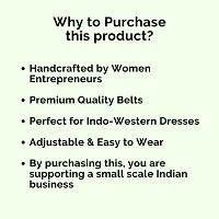 Brahmani Enterprise Premium Dhaga Ring And Oroginal Mirror Work, Adjustable Waist Belt Kamarbandh For Women-thumb4